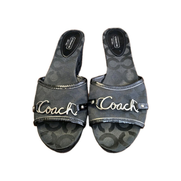 Coach CARISSA Platform Wedges With 3 Inch Heel Slip On Shoes. Ladies Size 9.5B - Picture 1 of 7